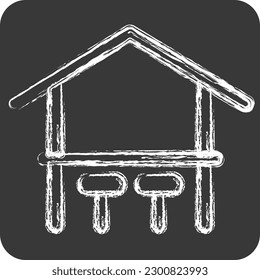 Icon Bar. suitable for Summer symbol. chalk Style. simple design editable. design template vector. simple illustration