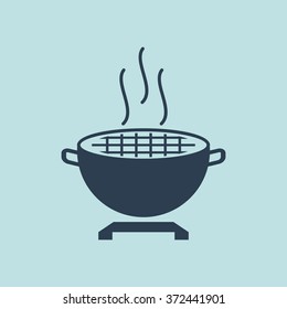 Icon of Barbecue Grill. EPS-10.