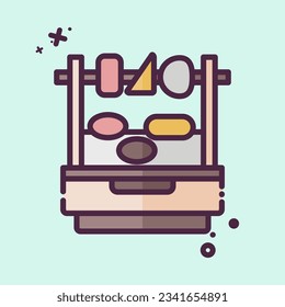 Icon Barbecue. related to Argentina symbol. MBE style. simple design editable. simple illustration
