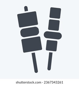 Icon Barbecue. related to Breakfast symbol. glyph style. simple design editable. simple illustration