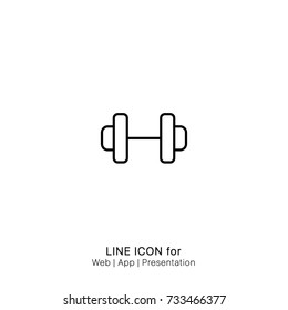 Icon barbel graphic design single icon vector