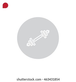  icon barbell flat.