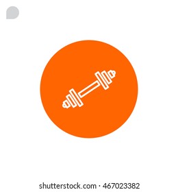  icon barbell flat.