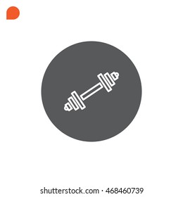  icon barbell flat.