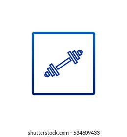 icon barbell flat.