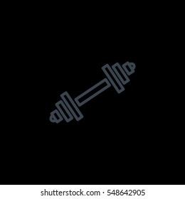  icon barbell flat.