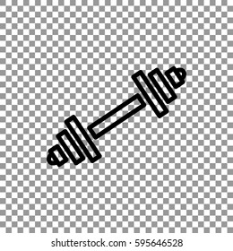  icon barbell flat.