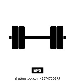 The icon of Barbell. Simple flat icon illustration of barbell. Barbell Icon Vector illustration logo template for many purpose.