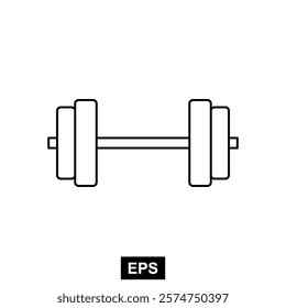 The icon of Barbell. Simple flat icon illustration of barbell. Barbell Icon Vector illustration logo template for many purpose.
