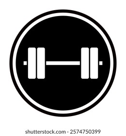 The icon of Barbell. Simple flat icon illustration of barbell. Barbell Icon Vector illustration logo template for many purpose.