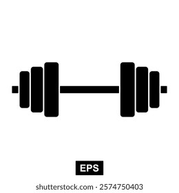 The icon of Barbell. Simple flat icon illustration of barbell. Barbell Icon Vector illustration logo template for many purpose.