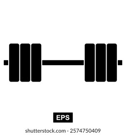 The icon of Barbell. Simple flat icon illustration of barbell. Barbell Icon Vector illustration logo template for many purpose.