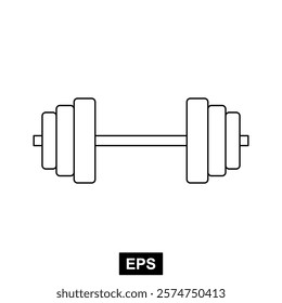 The icon of Barbell. Simple flat icon illustration of barbell. Barbell Icon Vector illustration logo template for many purpose.