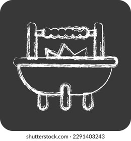 Icon Barbeque. related to Eid Al Adha symbol. Chalk Style. simple design editable. simple illustration