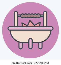 Icon Barbeque. related to Eid Al Adha symbol. Color Mate Style. simple design editable. simple illustration