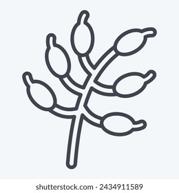 Icon Barberry. related to Spice symbol. line style. simple design editable. simple illustration