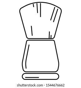 icon barbershop fade brush outline style