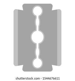 icon barbershop razor blade flat style