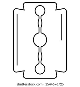 icon barbershop razor blade outline style