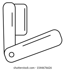 icon barbershop razor outline style