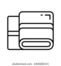Icon of barbershop towel, cleaning cloth, vector of wipe towel