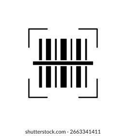 Icono de un código de barras, aislado contra un fondo limpio.