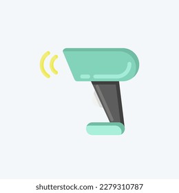 Escáner de código de barras de iconos. relacionado con el símbolo Black Friday. comprar. ilustración simple