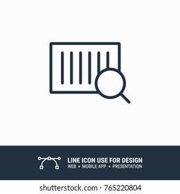 Icon Barcode Search graphic design single icon vector illustration