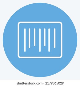 Icon Barcode. suitable for Business symbol. blue eyes style. simple design editable. design template vector. simple symbol illustration