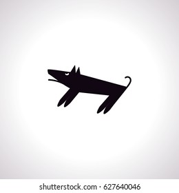 Icon barking dog. Vector illustration.