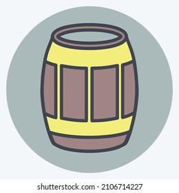 Icon Barrel - Color Mate Style - Simple illustration, Good for Prints , Announcements, Etc