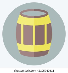 Icon Barrel - Flat Style - Simple illustration, Good for Prints , Announcements, Etc