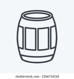 Icon Barrel - Line Style - Simple illustration, Good for Prints , Announcements, Etc