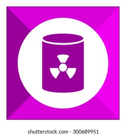 Icon of barrel with radiation sign