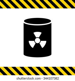 Icon of barrel with radiation sign