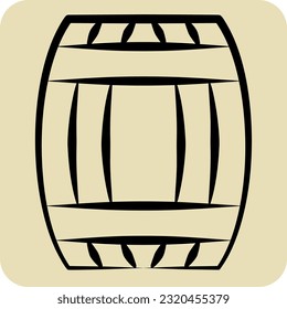 Icon Barrel. related to Celtic symbol. hand drawn style. simple design editable. simple illustration