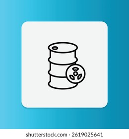 Icon of a barrel with a toxic symbol, representing hazardous waste.