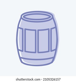 Icon Barrel - Two Tone Style - Simple illustration, Good for Prints , Announcements, Etc