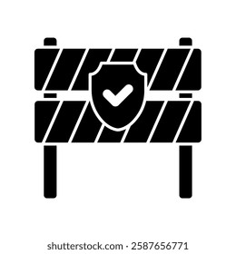 Icon a barrier, isolated against a clean background.