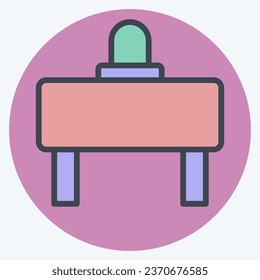 Icon Barrier. related to Road Sign symbol. color mate style. simple design editable. simple illustration