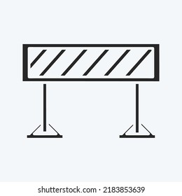 Icon Barrier. suitable for education symbol. glyph style. simple design editable. design template vector. simple illustration