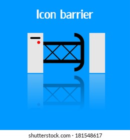 Icon barrier, vector illustration