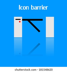 Icon barrier, vector illustration