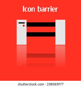 Icon barrier, vector illustration