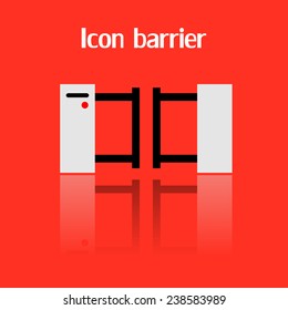 Icon barrier, vector illustration