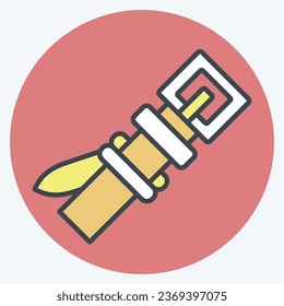 Icon Baseball Belt. related to Baseball symbol. color mate style. simple design editable. simple illustration