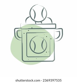 Icon Baseball Bucket. related to Baseball symbol. Color Spot Style. simple design editable. simple illustration