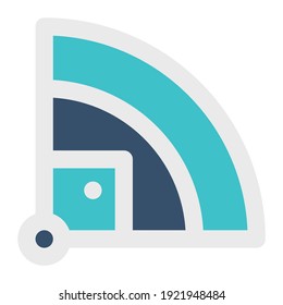icon baseball field using flat style and blue color dominate