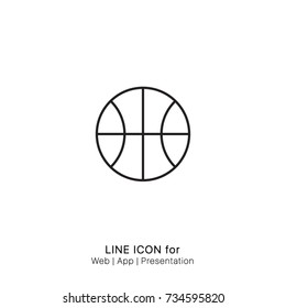 Icon basket ball graphic design single icon vector