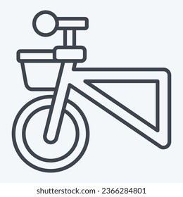 Icon Basket related to Bicycle symbol. line style. simple design editable. simple illustration
